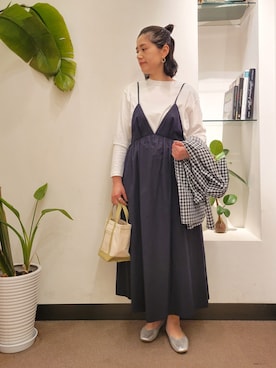 「unfil」｜「アイテム（ワンピース/ドレス）」を使った、emiinamiiさん（レディース・164cm）の春コーディネート