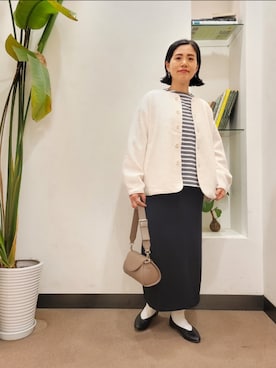 「キルトジャケット」｜「アイテム（その他アウター）」を使った、emiinamiiさん（レディース・164cm）の春コーディネート