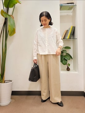 「MARCO BIANCHINI（マルコビアンチーニ）のアイテム」を使った、emiinamiiさん（レディース・164cm）の春コーディネート