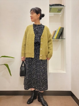 「アイテム（ハンドバッグ）」を使った、浪口　絵美さん（レディース・164cm）の秋コーディネート