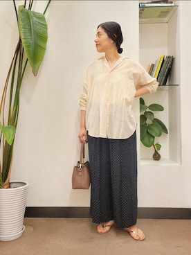 「MARCO BIANCHINI（マルコビアンチーニ）のアイテム」を使った、emiinamiiさん（レディース・164cm）の夏コーディネート