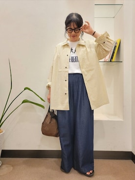 「OOFOS（ウーフォス）のOOFOS　OORIGINAL（サンダル）」を使った、浪口　絵美さん（レディース・164cm）の夏コーディネート