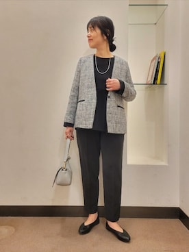 「アイテム（セットアップ）」を使った、浪口　絵美さん（レディース・164cm）の冬コーディネート