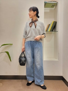 「アイテム（財布/小物）」を使った、浪口　絵美さん（骨格ウェーブ・レディース・164cm）の秋コーディネート