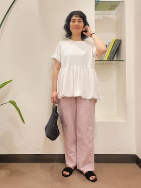 「ペインターパンツ」｜emiinamiiさん（レディース・164cm）の夏コーディネート