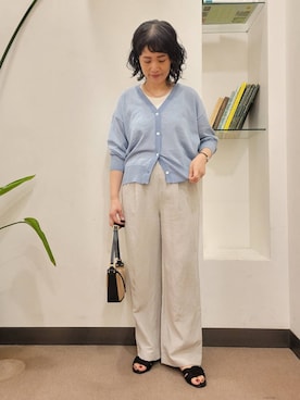 「MARCO BIANCHINI（マルコビアンチーニ）のアイテム」を使った、emiinamiiさん（レディース・164cm）の夏コーディネート
