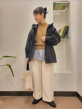 「URBAN RESEARCH DOORS（アーバンリサーチドアーズ）の防風/撥水ドロストフーディ（その他アウター）」を使った、浪口　絵美さん（レディース・164cm）の秋コーディネート