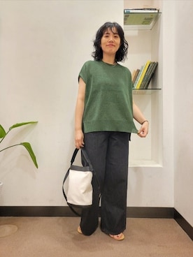 「Lee（リー）のアイテム」を使った、浪口　絵美さん（骨格ウェーブ・レディース・164cm）の夏コーディネート