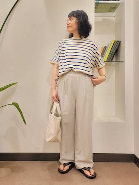 「TAW&TOE（トーアンドトー）のアイテム」を使った、浪口　絵美さん（レディース・164cm）の夏コーディネート