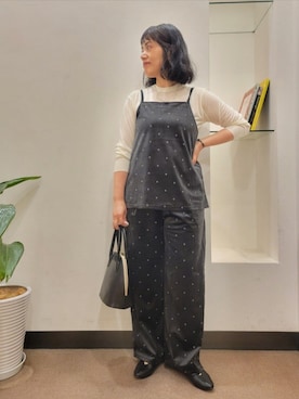 「FORK&SPOON（フォークアンドスプーン）のアイテム（Tシャツ/カットソー）」を使った、浪口　絵美さん（レディース・164cm）の秋コーディネート