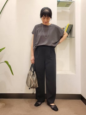 「オンオフ兼用」｜浪口　絵美さん（レディース・164cm）の夏コーディネート