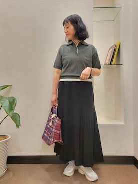 「URBAN RESEARCH DOORS（アーバンリサーチドアーズ）のアイテム（トートバッグ）」を使った、浪口　絵美さん（レディース・164cm）の夏コーディネート