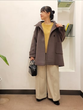 「ラメ」｜「アイテム（その他アウター）」を使った、emiinamiiさん（レディース・164cm）の冬コーディネート