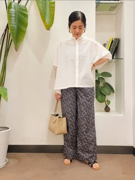 「MARCO BIANCHINI（マルコビアンチーニ）のアイテム」を使った、emiinamiiさん（レディース・164cm）の夏コーディネート