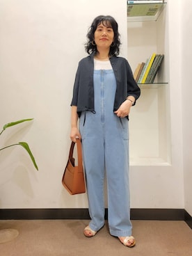 「URBAN RESEARCH DOORS（アーバンリサーチドアーズ）のアイテム（オールインワン・サロペット）」を使った、浪口　絵美さん（レディース・164cm）の夏コーディネート