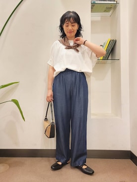 「MARCO BIANCHINI（マルコビアンチーニ）のアイテム」を使った、emiinamiiさん（レディース・164cm）の夏コーディネート