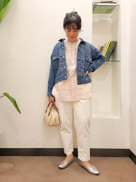 「FORK&SPOON（フォークアンドスプーン）のアイテム（ジャケット/アウター）」を使った、emiinamiiさん（レディース・164cm）の春コーディネート