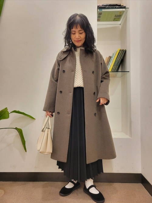 セール】ウールロングコート｜冬服/暖かい/ピリング防止/通勤服