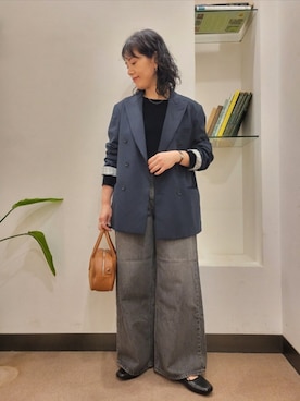 「アイテム（その他アウター）」を使った、浪口　絵美さん（レディース・164cm）の秋コーディネート