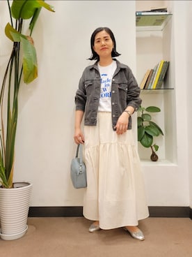「Lee（リー）のアイテム（ジャケット/アウター）」を使った、emiinamiiさん（レディース・164cm）の春コーディネート