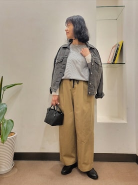 「Levi's（リーバイス）のアイテム（ジャケット/アウター）」を使った、浪口　絵美さん（レディース・164cm）の秋コーディネート