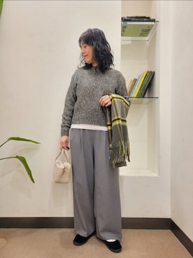 「URBAN RESEARCH DOORS（アーバンリサーチドアーズ）のアイテム（マフラー）」を使った、浪口　絵美さん（レディース・164cm）の冬コーディネート