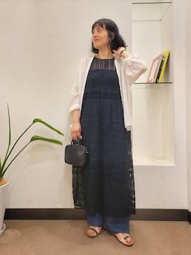 「PLAKTON（プラクトン）のPLAKTON　フラットサンダル（サンダル）」を使った、浪口　絵美さん（レディース・164cm）の夏コーディネート