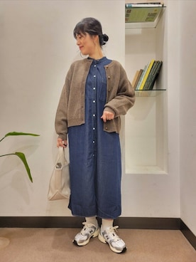 「URBAN RESEARCH DOORS(アーバンリサーチドアーズ)のアイテム(ワンピース)」を使った、浪口 絵美さん(レディース・164cm)の秋コーディネート