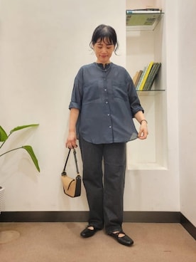 「Lee（リー）のアイテム」を使った、浪口　絵美さん（骨格ウェーブ・レディース・164cm）の夏コーディネート