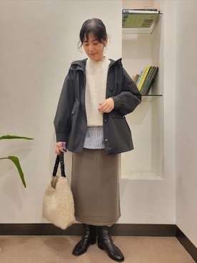 「URBAN RESEARCH DOORS（アーバンリサーチドアーズ）の防風/撥水ドロストフーディ（その他アウター）」を使った、浪口　絵美さん（レディース・164cm）の秋コーディネート