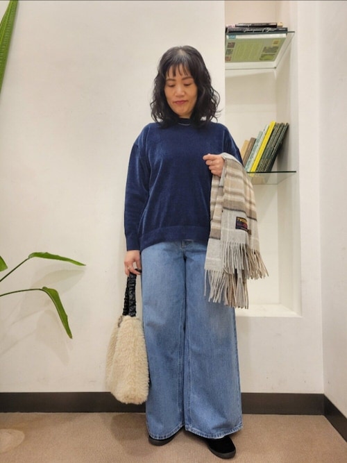 セール】『スタッフ企画』モールヤーンボートネックニット（ニット