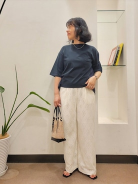 「RODE SKO（ロデスコ）のアイテム」を使った、浪口　絵美さん（レディース・164cm）の夏コーディネート