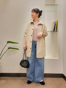 「Lee（リー）のアイテム」を使った、浪口　絵美さん（レディース・164cm）の春コーディネート