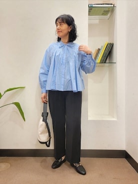 「オンオフ兼用」｜「アイテム（バッグ）」を使った、浪口　絵美さん（レディース・164cm）の夏コーディネート