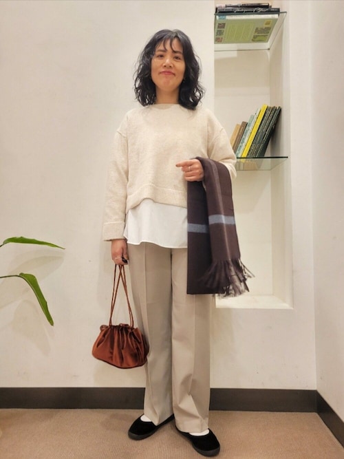 セール】『スタッフ企画』ターンバック袖ショート丈ニット（ニット