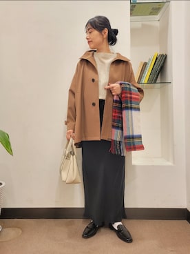 「かぐれ（カグレ）のアイテム（その他アウター）」を使った、浪口　絵美さん（レディース・164cm）の秋コーディネート
