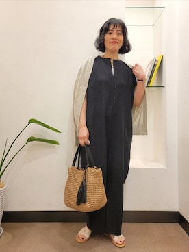 「RODE SKO（ロデスコ）のアイテム」を使った、浪口　絵美さん（レディース・164cm）の夏コーディネート