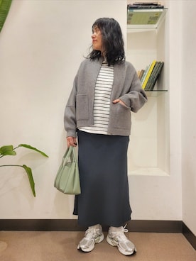「URBAN RESEARCH DOORS（アーバンリサーチドアーズ）のアイテム（ニット/セーター）」を使った、浪口　絵美さん（レディース・164cm）の冬コーディネート