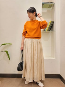 「adidas（アディダス）のadidas　TOKYO W（スニーカー）」を使った、浪口　絵美さん（レディース・164cm）の秋コーディネート