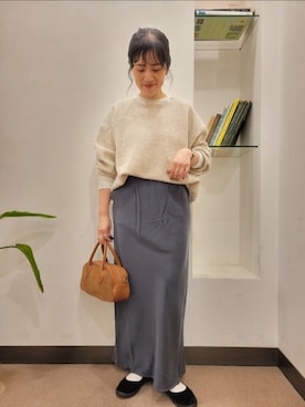 「アイテム（その他トップス）」を使った、浪口　絵美さん（レディース・164cm）の秋コーディネート