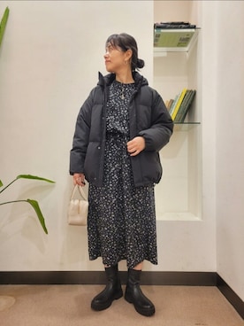 「アイテム（その他アウター）」を使った、浪口　絵美さん（レディース・164cm）の冬コーディネート