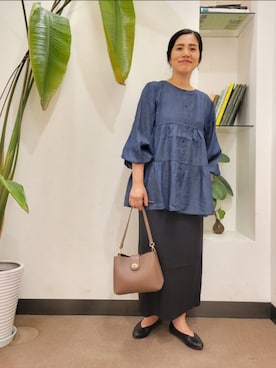 「MARCO BIANCHINI（マルコビアンチーニ）のアイテム」を使った、emiinamiiさん（レディース・164cm）の秋コーディネート
