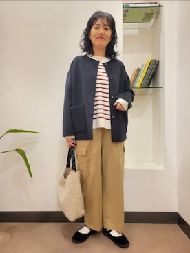 「アイテム（その他アウター）」を使った、浪口　絵美さん（レディース・164cm）の秋コーディネート