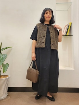 「URBAN RESEARCH DOORS(アーバンリサーチドアーズ)のアイテム(ネックレス)」を使った、浪口 絵美さん(レディース・164cm)の秋コーディネート