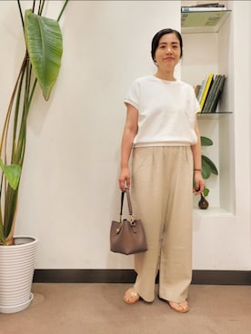 「MARCO BIANCHINI（マルコビアンチーニ）のアイテム」を使った、emiinamiiさん（レディース・164cm）の夏コーディネート