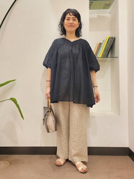 「アイテム（チュニック）」を使った、emiinamiiさん（レディース・164cm）の夏コーディネート