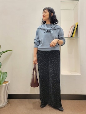 「URBAN RESEARCH DOORS（アーバンリサーチドアーズ）のTIDEWAY　MOSS BOSTON S（ハンドバッグ、レッド系）」を使った、浪口　絵美さん（レディース・164cm）の秋コーディネート