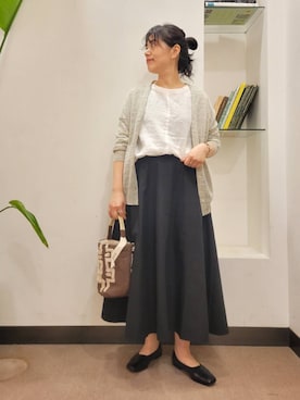 「初夏のお出掛けコーデ」｜「アイテム（バレエシューズ）」を使った、emiinamiiさん（レディース・164cm）の春コーディネート