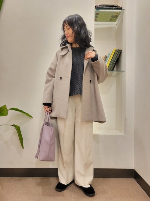 セール】【再入荷】『UR TECH』ミドル丈コート｜冬服/暖かい/吸光発熱