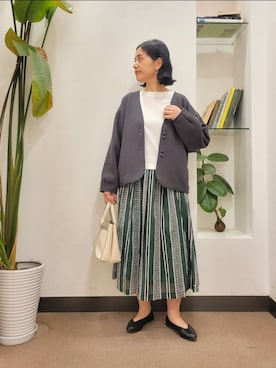 「キルトジャケット」｜「アイテム（その他アウター）」を使った、emiinamiiさん（レディース・164cm）の春コーディネート